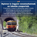 Nyáron is ingyen vonatozhatnak az iskolás csoportok